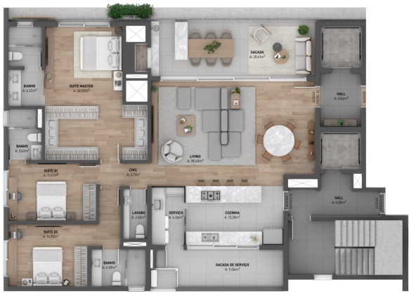 Imagem Apartamento com 3 Quartos à Venda, 232 m² em Cristo Redentor - Caxias Do Sul