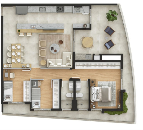 Imagem Apartamento com 3 Quartos à Venda, 93 m² em água Verde - Curitiba