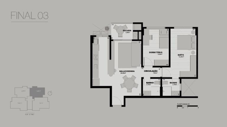 Imagem Apartamento com 2 Quartos à Venda, 66 m² em Barreiros - São José