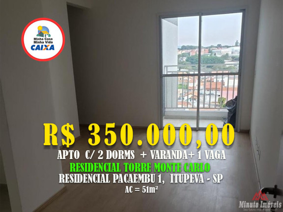 Imagem Apartamento com 2 Quartos à Venda, 51 m² em Residencial Pacaembu - Itupeva