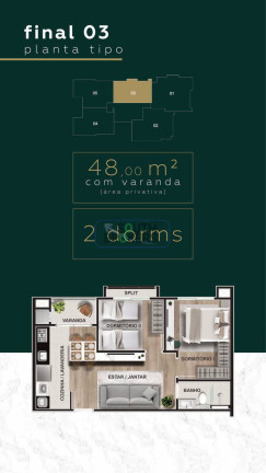 Imagem Apartamento com 3 Quartos à Venda, 48 m² em Capão Raso - Curitiba