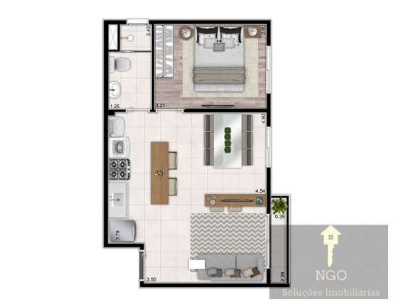 Apartamento com 2 Quartos à Venda, 35 m² em Pirituba - São Paulo