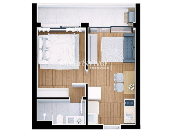 Imagem Apartamento com 2 Quartos à Venda, 40 m² em Portão - Curitiba