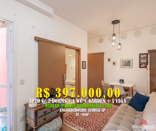 Imagem Apartamento com 2 Quartos à Venda, 61 m² em Bosque Dos Jacarandás - Jundiaí