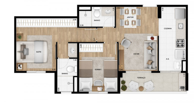 Imagem Apartamento com 2 Quartos à Venda, 49 m² em Jardim Sao Paulo - São Paulo