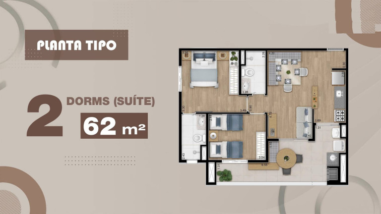 Apartamento com 2 Quartos à Venda, 62 m² em Vila Ipojuca - São Paulo