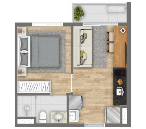 Imagem Apartamento com 1 Quarto à Venda, 26 m² em Campo Belo - São Paulo