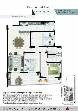 Imagem Apartamento com 3 Quartos à Venda, 107 m² em Campo Da Aviação - Praia Grande