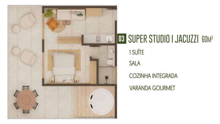 Imagem Apartamento com 1 Quarto à Venda, 22 m² em Barra Grande - Cajueiro Da Praia