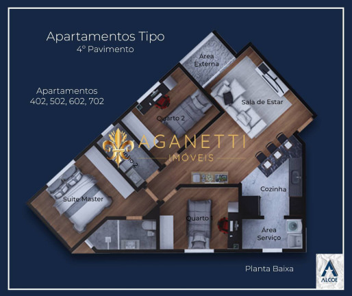 Imagem Apartamento com 3 Quartos à Venda, 123 m² em Manacás - Belo Horizonte