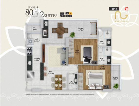 Imagem Apartamento com 2 Quartos à Venda, 80 m² em Vila Guilhermina - Praia Grande