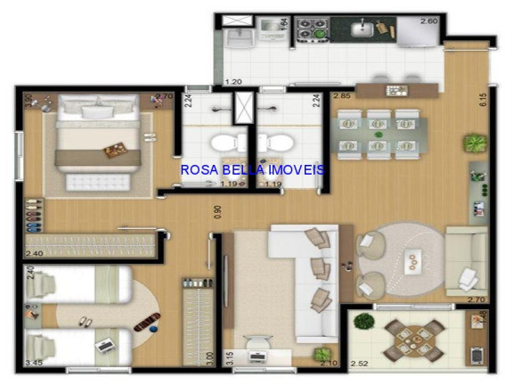 Apartamento com 2 Quartos à Venda, 52 m² em Vila Lacerda - Jundiaí