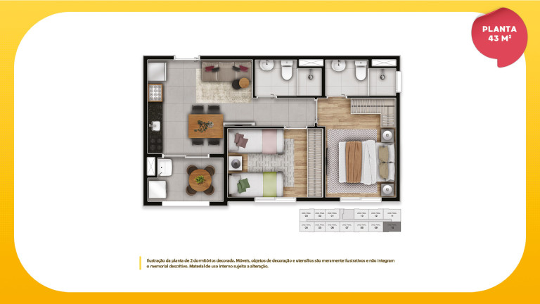 Imagem Apartamento com 2 Quartos à Venda, 41 m² em Veloso - Osasco