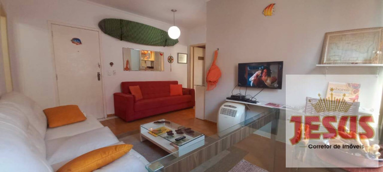 Imagem Apartamento com 1 Quarto à Venda ou Locação, 57 m² em Enseada - Guarujá