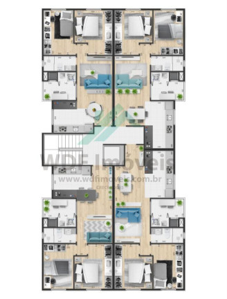 Imagem Apartamento com 2 Quartos à Venda, 56 m² em Jardim Paulista - Campina Grande Do Sul