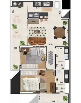 Imagem Apartamento com 2 Quartos à Venda, 65 m² em Macuco - Santos