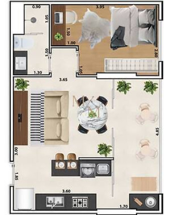 Imagem Apartamento com 2 Quartos à Venda, 65 m² em Macuco - Santos