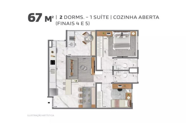 Imagem Apartamento com 2 Quartos à Venda, 67 m² em Medeiros - Jundiaí