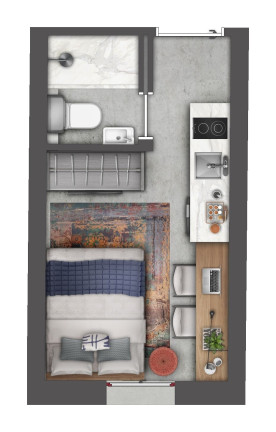Imagem Apartamento com 1 Quarto à Venda, 33 m² em Floresta - Porto Alegre