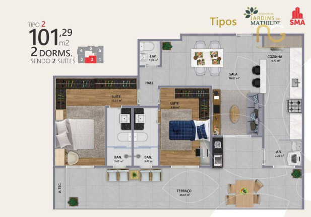 Imagem Apartamento com 2 Quartos à Venda, 101 m² em Canto Do Forte - Praia Grande