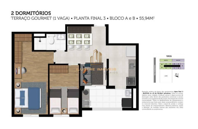 Imagem Apartamento com 2 Quartos à Venda, 55 m² em Nova Aldeinha/aldeia - Barueri