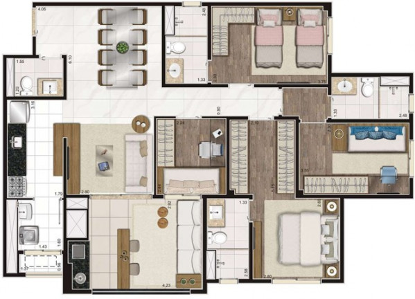 Imagem Apartamento com 4 Quartos à Venda, 204 m² em Taquaral - Campinas