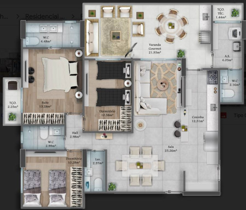 Imagem Apartamento com 3 Quartos à Venda, 128 m² em Forte - Praia Grande