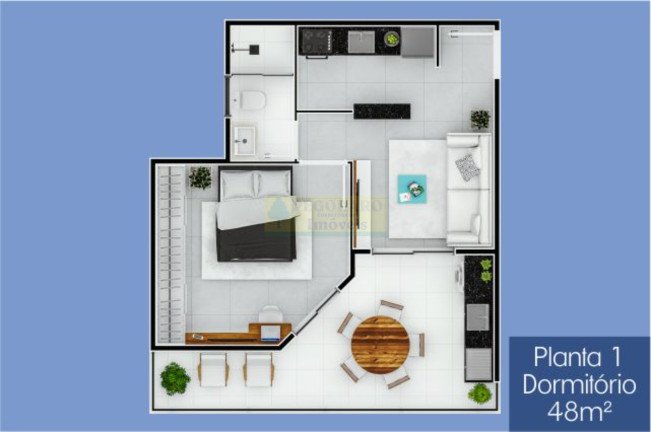 Imagem Apartamento com 1 Quarto à Venda, 48 m² em Praia Das Palmeiras - Caraguatatuba