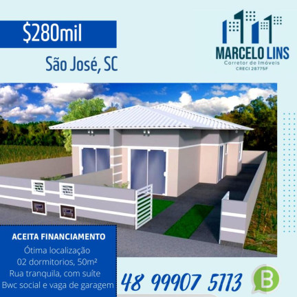 Imagem Casa com 2 Quartos à Venda,  em Bosque São José - São José