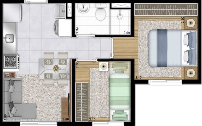 Apartamento com 2 Quartos à Venda, 32 m² em Piqueri - São Paulo