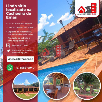 Imagem Imóvel com 3 Quartos à Venda, 250 m² em Cachoeira De Emas - Pirassununga