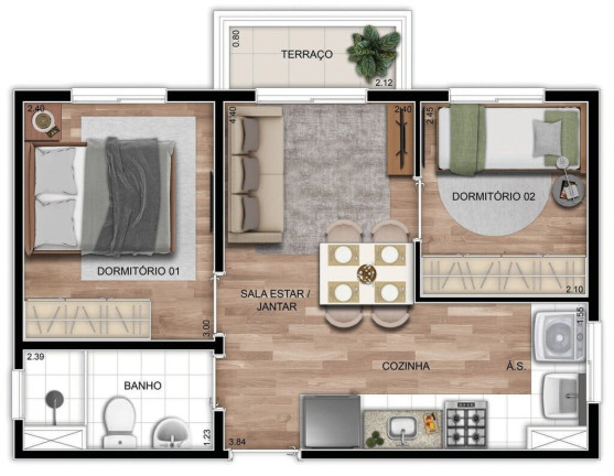 Apartamento com 2 Quartos à Venda, 55 m² em Vila Matilde - São Paulo