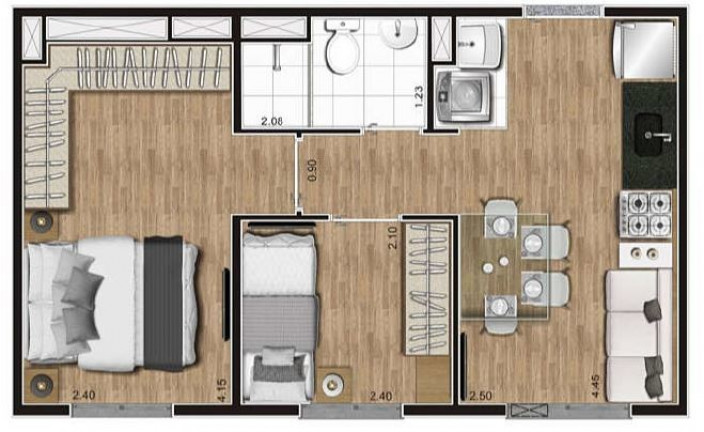 Imagem Apartamento com 1 Quarto à Venda, 24 m² em Vila Das Belezas - São Paulo