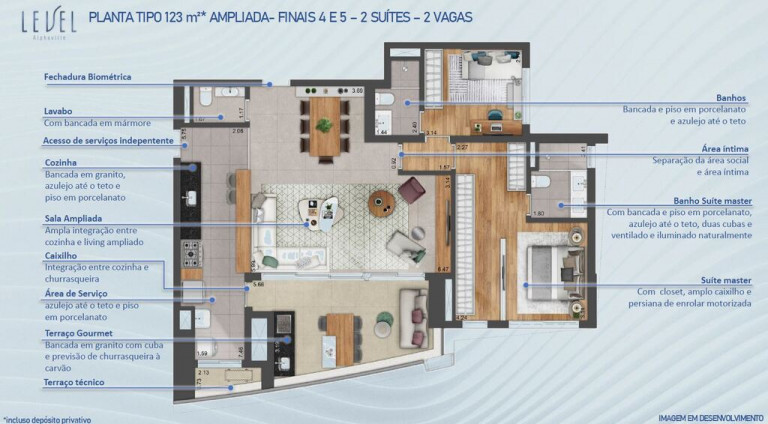 Imagem Apartamento com 3 Quartos à Venda, 123 m² em Alphaville - Barueri