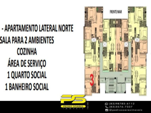 Imagem Apartamento com 1 Quarto à Venda, 38 m² em Poço - Cabedelo