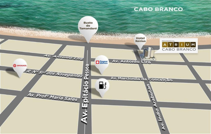 Apartamento com 2 Quartos à Venda, 70 m² em Cabo Branco - João Pessoa