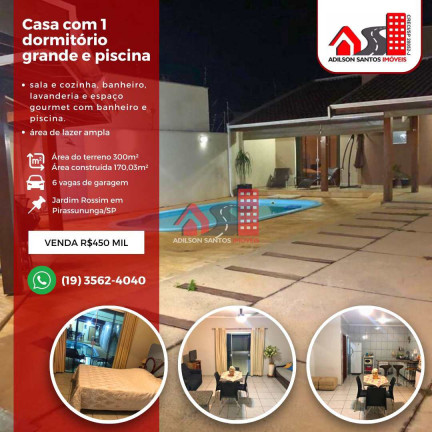Imagem Casa com 1 Quarto à Venda, 171 m² em Jardim Rosim - Pirassununga