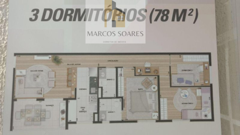 Foto do imóvel: Apartamento com 3 Quartos à Venda, 78 m² em Novo Osasco - Osasco