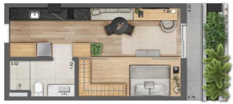 Apartamento com 1 Quarto à Venda, 23 m² em Jardins - São Paulo