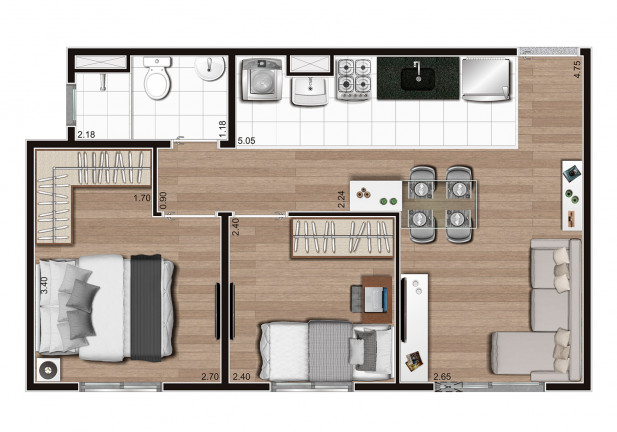 Imagem Apartamento com 2 Quartos à Venda, 49 m² em Vila Pirituba - São Paulo