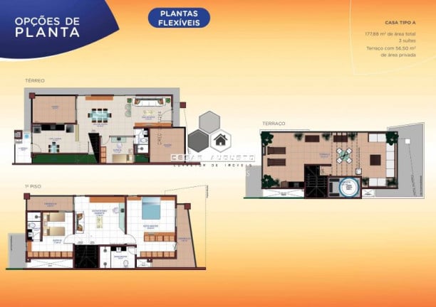 Imagem Casa de Condomínio com 3 Quartos à Venda, 177 m²