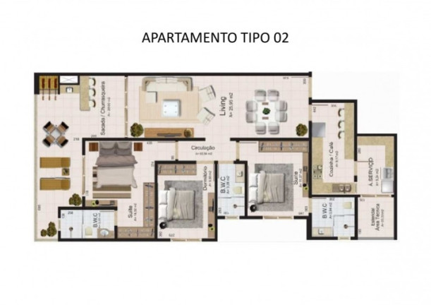 Imagem Apartamento com 3 Quartos à Venda, 128 m² em Centro - Cascavel