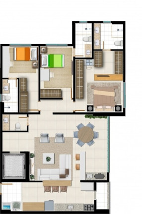 Apartamento com 3 Quartos à Venda, 126 m² em Setor Bueno - Goiânia