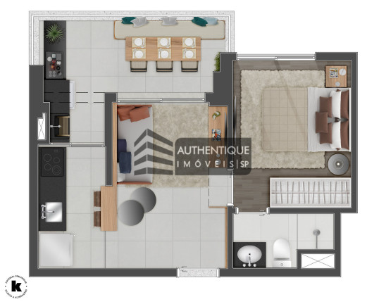 Apartamento com 1 Quarto à Venda, 37 m² em Jardins - São Paulo