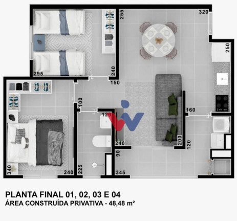 Imagem Apartamento com 2 Quartos à Venda, 48 m² em Centro - Matinhos