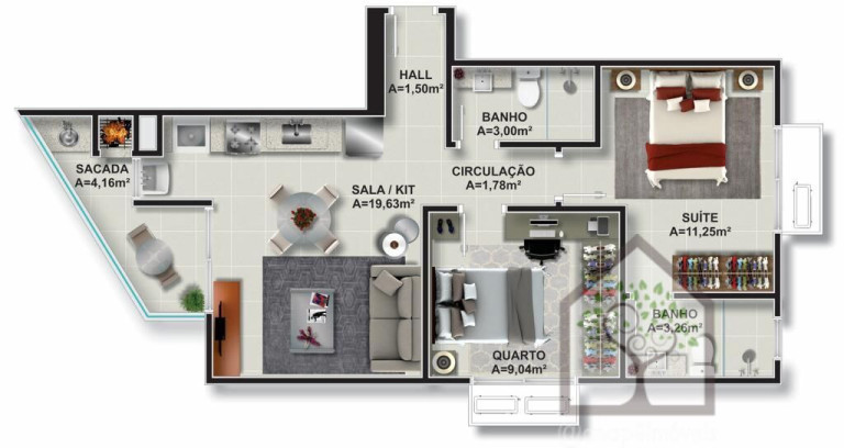 Foto do imóvel: Apartamento com 2 Quartos à Venda, 95 m² em Itacorubi - Florianópolis