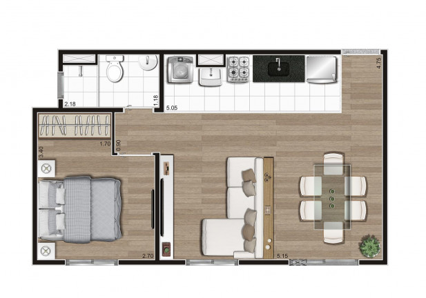 Apartamento com 2 Quartos à Venda, 40 m² em Sítio Da Figueira - São Paulo