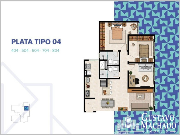 Imagem Apartamento com 2 Quartos à Venda, 67 m² em Jardim Belvedere - Volta Redonda