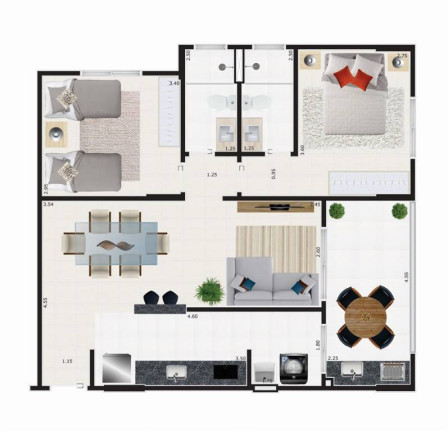Imagem Apartamento com 2 Quartos à Venda, 77 m² em Centro - Mongagua