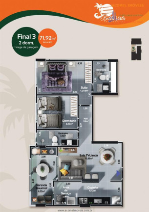 Imagem Apartamento com 2 Quartos à Venda, 72 m² em Centro - Itanhaem